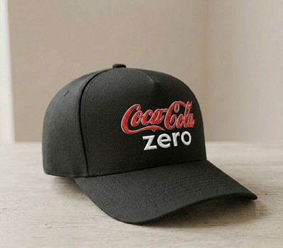 Coca-Cola Zero Embroidered Logo Hat Cotton Cap Style Black