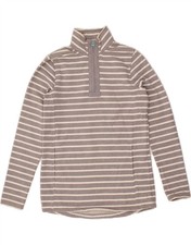 MOUNTAIN WAREHOUSE Womens Zip Neck Sweatshirt Jumper UK 8 Small Grey AH09