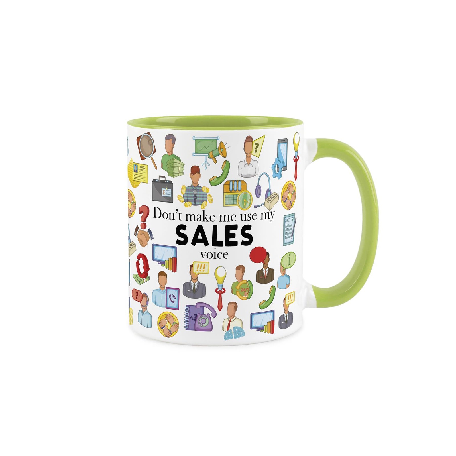 Salesperson Mug - Novelty Salesman/Saleswoman Shop Staff Green Ceramic Mug Gift