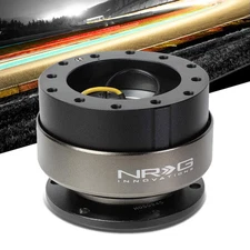 NRG Black Body/Titanium Ring GEN 2.0 Steering Wheel Quick Release Adapter 6Hole