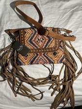 Myra Bag Olivia Cubes 5637 Crossbody Shoulder Western Aztec 10  x 8.5  NWT