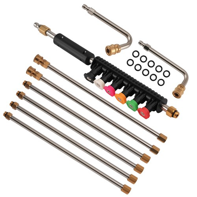 #ad Pressure Washer Extension Wand 6 Tips Curved Wand for Pressure Washer Cleaning $27.75