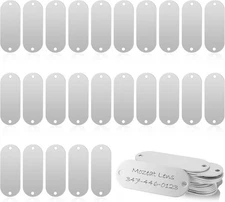 Aluminum Engraving Blanks - 25 Silver Metal Stamping - silver 