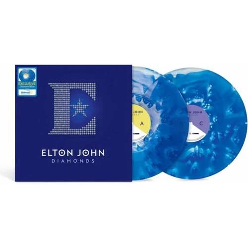 Elton John Diamonds 2 LP Diamond Blue Vinyl Walmart  New Sealed