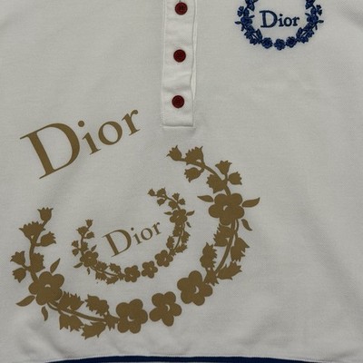 CHRISTIAN DIOR Resort 2004 Floral Logo Golf Polo Shirt | eBay
