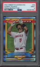 2021 Topps Finest Flashbacks Prism Refractor #99 Albert Pujols /35 Mint PSA 9