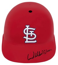 Willie McGee Signed Cardinals Souvenir Replica Batting Helmet - (SCHWARTZ COA)