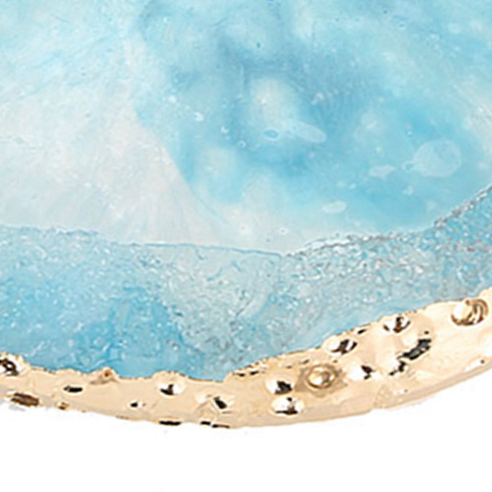 ༝Resin Nail Art Palette Paint Drawing Color Dish Golden Edge Manicure Nail DI