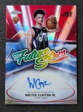 2025-26 Topps Chrome WALTER CLAYTON Jr Red Refractor Auto RC # 1/5 Future Stars