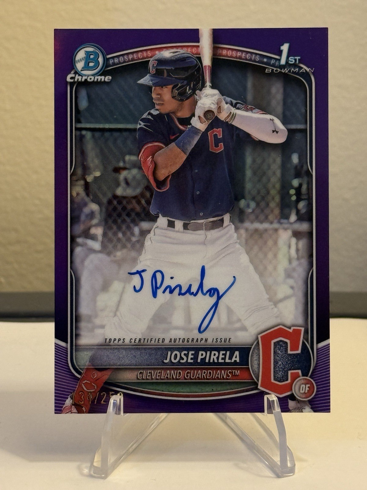 JOSE PIRELA #CPA-JP | 2025 Bowman Chrome 1st Bowman True Purple Auto /250