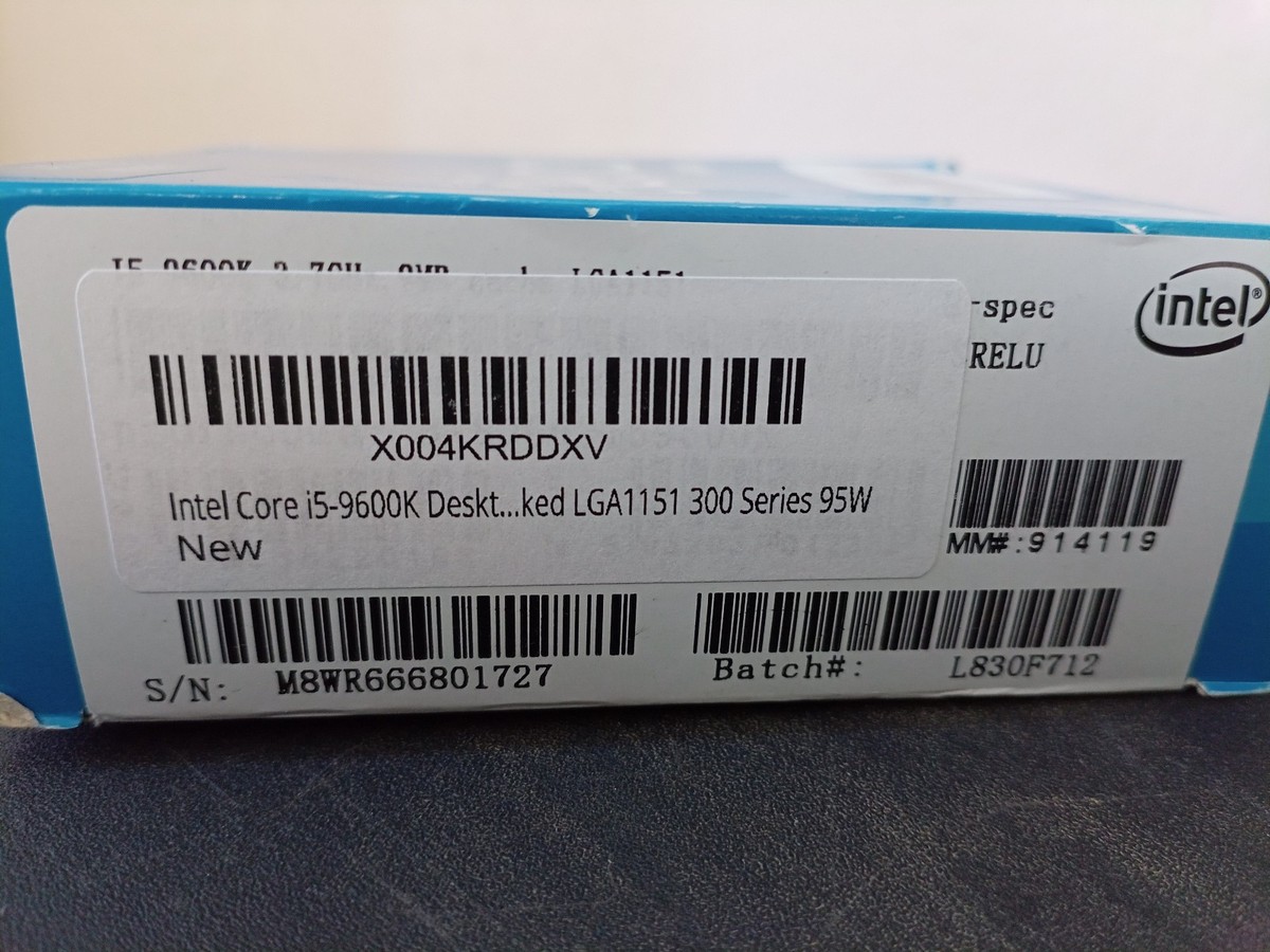 Intel Core i5-9600K - 3.70 GHz Hexa-Core (BX80684I59600K