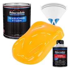 ProductionShop High Gloss Chrome Yellow Acrylic Enamel Quart Kit, Auto Paint