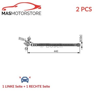 BREMSSCHLAUCH BREMSLEITUNG PAAR HINTEN BOSCH 1 987 481 175 2PCS P NEU