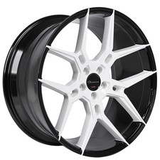 20 Giovanna Wheels Haleb Gloss Black With Custom White Face Rims 4pcs A1