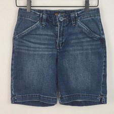 Lee Regular Fit Denim Shorts Mid Rise Dark Wash Jean Shorts 4 M Stretch 4622176