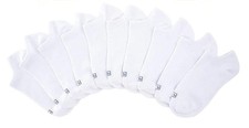 K. Bell Women's No Show Socks, White, 10 Pairs 10, White