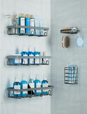 Shower Caddy 5 Pack, Adhesive Shower Organizer Bathroom Shelves,Rustproof Bathro
