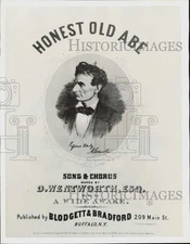 1941 Press Photo "Honest Old Abe" by D. Wentworth, Song Artwork - nei50333