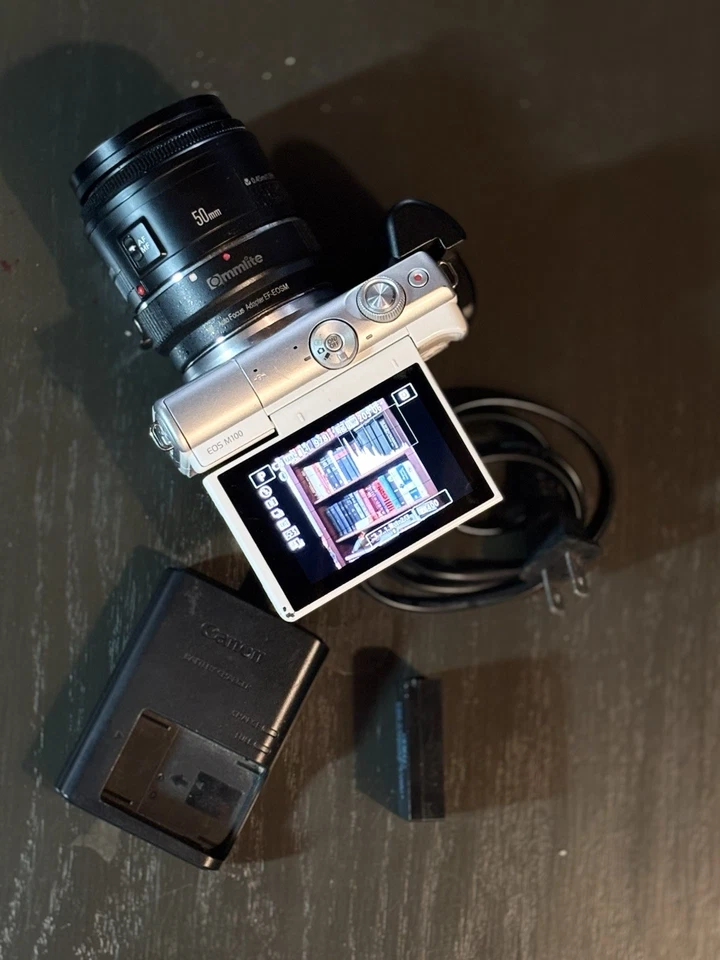 Canon eos M100 With ef/efs Adapter and EF 50 mm 1:1.8 Lens And More Works - Image 2 of 4