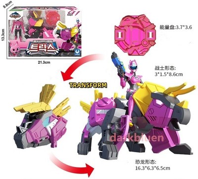 Miniforce Super Dino Power Trans Head Lucy TRIX Armor Triceratops Robot Figure