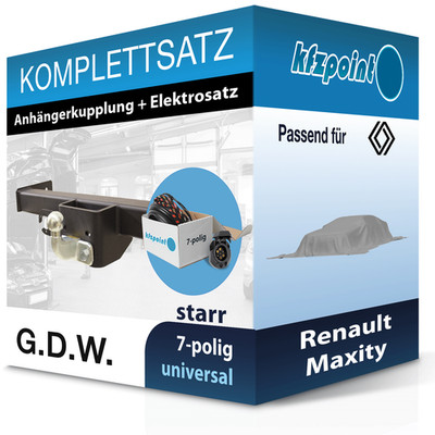 Für Renault Maxity 01.2007-jetzt G.D.W. Anhängerkupplung starr + 7polig E-Satz