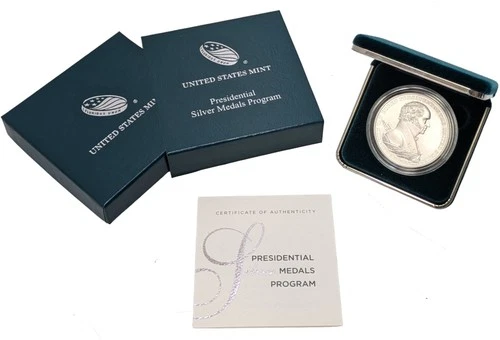 US Mint Martin Van Buren Presidential 1ozt 999 Fine Silver Coin Bullion Box COA