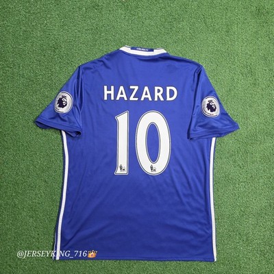 🇬🇧Adidas Chelsea FC Eden Hazard#10 2016/2017 Home Blue Jersey XL