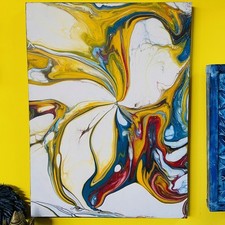 Quadro astratto tela artigianale dipinto moderno