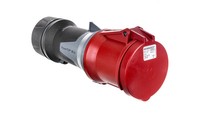 Gniazdo PrzenośNe Powertop Xtra 63A 5P 6H 400V Czerwone IP44 14112 MEN14112
