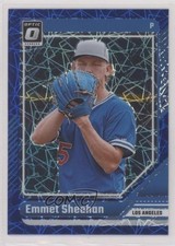 2024 Panini Donruss Optic Blue Velocity Prizm Emmet Sheehan #88 0a3