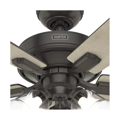 Hunter Fan Crestfield Ceiling Fan 52In Bronze Bleached Grey Pine - Picture 6 of 8