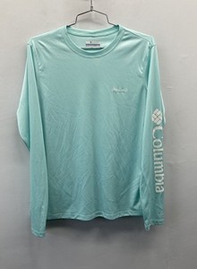 Columbia Women's PFG Tidal Tee Long Sleeve Mint Green Sun Shirt Sz L