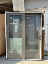 Anderson 400 Series French Gliding Door Fine Inside Gray Vinyl Outside Patio