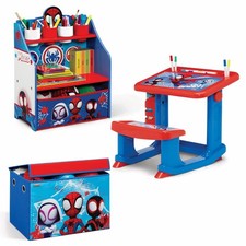 Spidey & His Amazing Friends 3-Piece Toddler Art & Play Room Set Blue