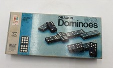 Vintage 1970 Milton Bradley Halsam Double 9 Dominoes, USA Made, Dragon