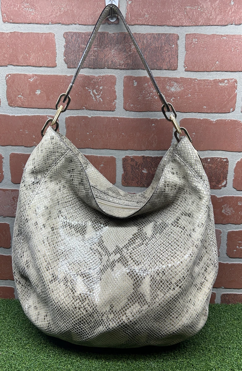 Michael Kors Hobo Bag Bone Snakeskin pattern
