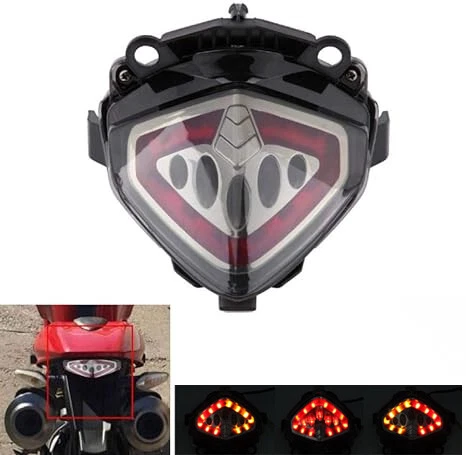 Luz trasera LED ahumada con intermitente para Honda CB500F CB500X CBR500R 400 2013-15 Foto 3 de 4