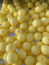 25Pcs 15mm Cream Yellow Silicone Bead - Loose Beads - DIY Jewelry BPA Free 3