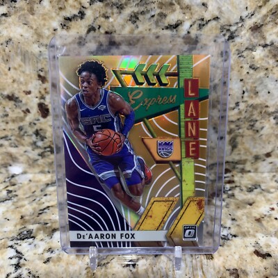 2019-20 DONRUSS OPTIC DE'AARON FOX #19 EXPRESS LANE ORANGE PRIZM SSP # d 1/39