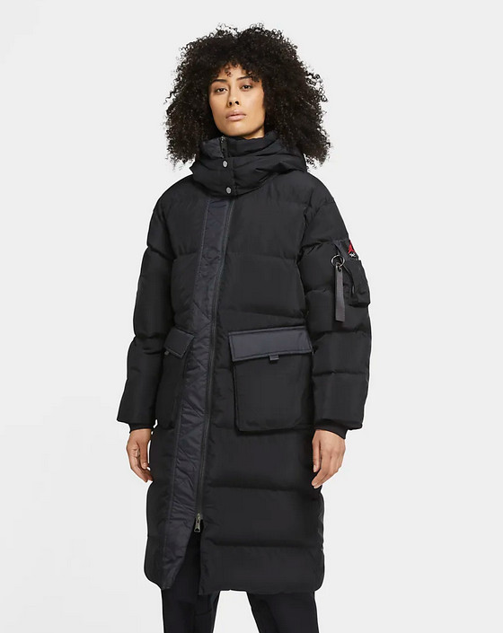 Nike Size S $375 Air Jordan Down Parka Jacket Long Coat RARE SOLD OUT Style
