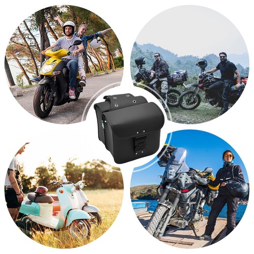 Motorcycle Side Saddle Bags Large Capacity Secure Spacious Flip-Top Design - Picture 11 of 14