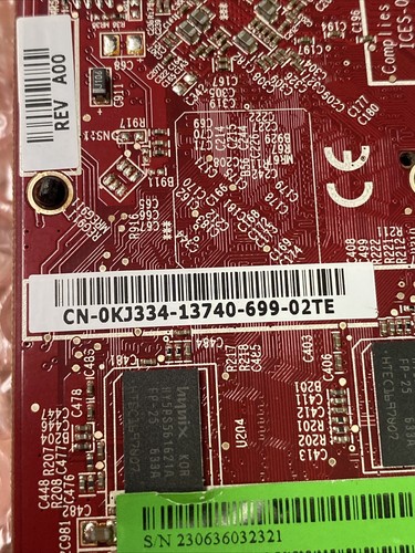ORIGINAL DELL RADEON X1300 128MB SFF PCI-E DVI LOWER PROFILE 0KJ334 USED - Picture 9 of 9