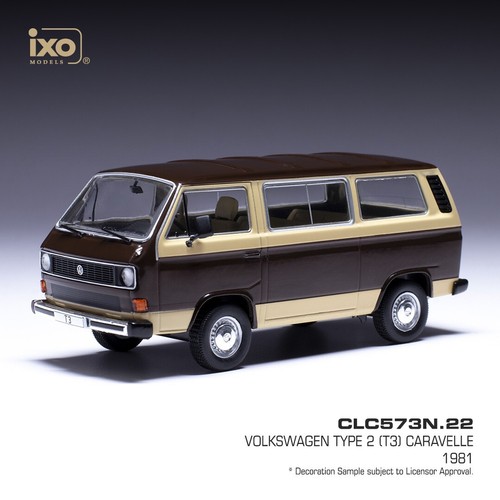 IXO MODELS VW T3 CARAVELLE 1981 BROWN/BEIGE 1-43 SCALE CLC573N