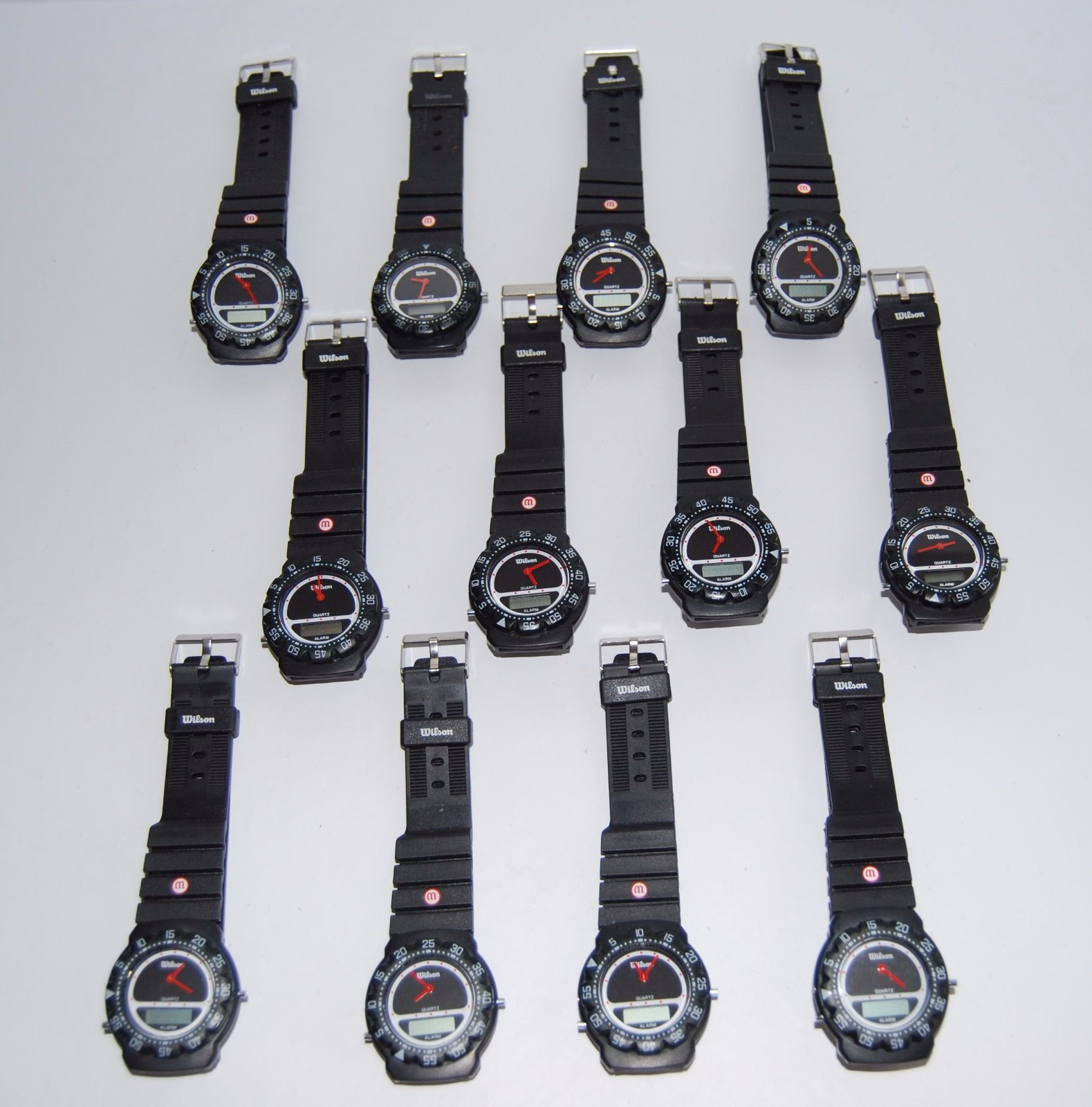 Lot de 12 montres à quartz Wilson avec aiguilles et alarme sonore - 2