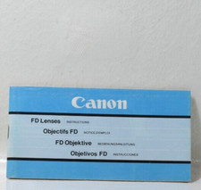 Canon FD Lenses Owners Manual Instructions Booklet