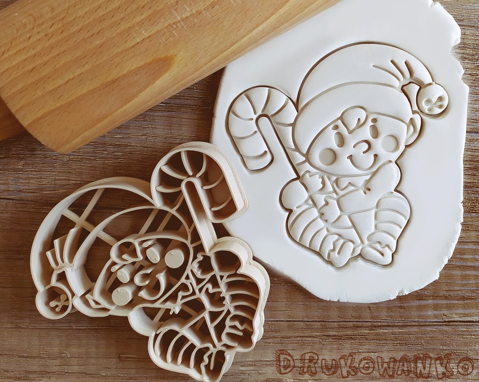 Elf Santas Helper Tree Christmas Cookie Cutter Pastry Fondant