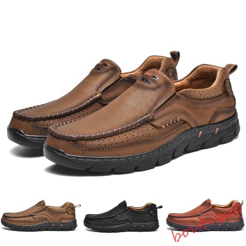 Men's Ourdoor Leather Hiking Shoes Slip 