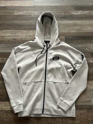 Adidas Carlolina Hurricanes ID Stadium Full Zip Gray Hoodie Mens Large 