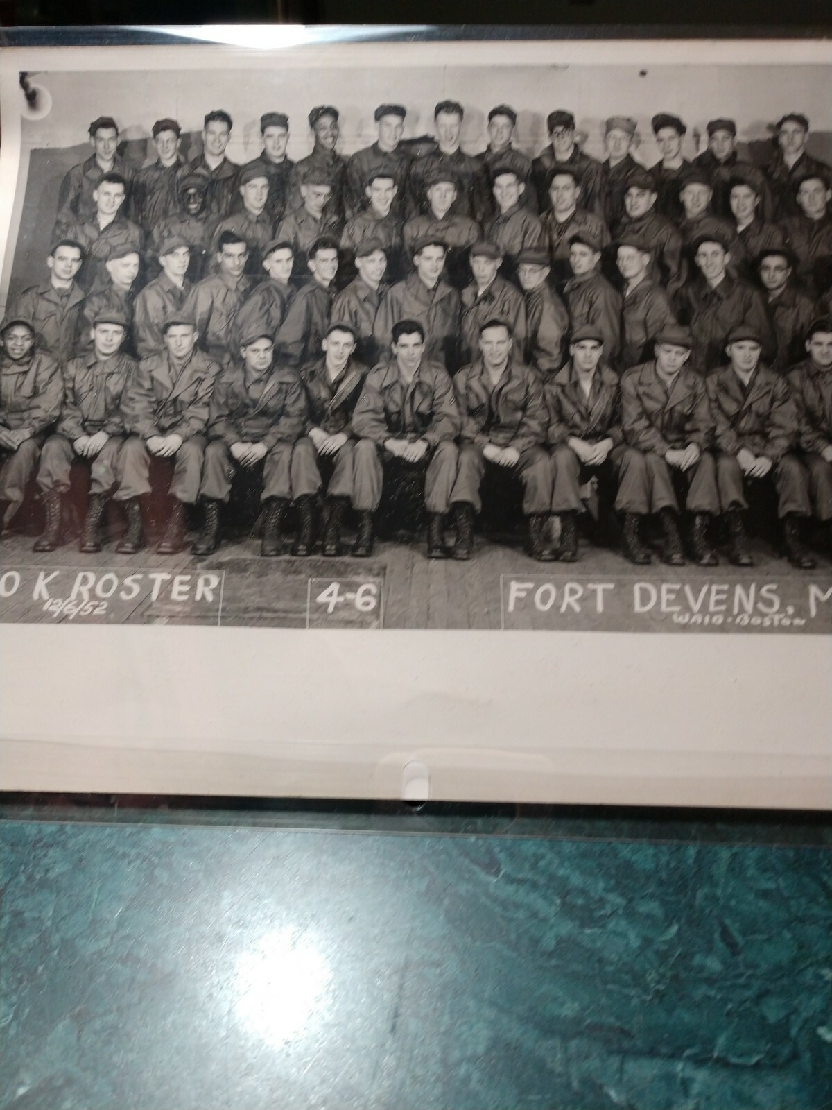 Vintage 1952 Military Photo Fort DEVENS, MA. CO K ROSTER eBay