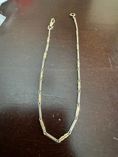 VINTAGE 13.5 INCH A Z POCKET WATCH CHAIN TWO TONE GOLD 14K GOLD FILLED